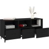 TV skříňka 102 x 35 x 50 cm kompozitní dřevo [812610] (Barva Černá)