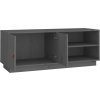 TV skříňka 105 x 34 x 40 cm masivní borové dřevo [818222] (Barva Šedá)