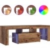 TV stolek s LED 120 x 36,5 x 40 cm kompozitní dřevo [815668] (Barva Hnědý dub)