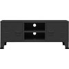 Industriální TV skříňka 105 x 35 x 42 cm kov [339618] (Barva Černá)