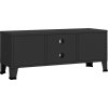 Industriální TV skříňka 105 x 35 x 42 cm kov [339618] (Barva Černá)