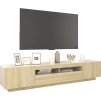 TV skříňka s LED osvětlením 200x35x40 cm [3120171] (Barva Šedá sonoma)