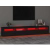 TV skříňka s LED osvětlením 240x35x40 cm [3152763] (Barva Černá)