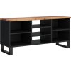 TV skříňka 100x33x46 cm masivní recyklované a kompozitní dřevo [351967] (Barva Hnědá)