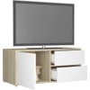 TV skříňka 80 x 34 x 36 cm kompozitní dřevo [801850] (Barva Bílá)