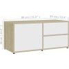 TV skříňka 80 x 34 x 36 cm kompozitní dřevo [801850] (Barva Bílá)
