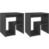 Noční stolky 2 ks 40 x 30 x 40 cm dřevotříska [806331] (Barva Černá)