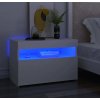 Noční stolky 2 ks s LED osvětlením 60 x 35 x 40 cm [3082775] (Barva Bílá)