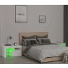 Noční stolky 2 ks s LED osvětlením 70 x 36,5 x 40 cm [3152775] (Barva Kouřový dub)