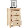 Noční stolky 2 ks 40 x 35 x 61,5 cm masivní borové dřevo [813700] (Barva Přírodní)