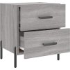 Noční stolky 2 ks 40 x 35 x 47,5 cm kompozitní dřevo [827335] (Barva Kouřový dub)