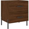 Noční stolky 2 ks 40 x 35 x 47,5 cm kompozitní dřevo [827335] (Barva Kouřový dub)