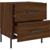 Noční stolky 2 ks 40 x 35 x 47,5 cm kompozitní dřevo [827335] (Barva Kouřový dub)