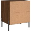 Noční stolky 2 ks 40 x 35 x 47,5 cm kompozitní dřevo [827335] (Barva Kouřový dub)