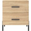 Noční stolky 2 ks 40 x 35 x 47,5 cm kompozitní dřevo [827335] (Barva Kouřový dub)