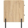 Noční stolky 2 ks 40 x 35 x 47,5 cm kompozitní dřevo [827335] (Barva Kouřový dub)