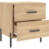 Noční stolky 2 ks 40 x 35 x 47,5 cm kompozitní dřevo [827335] (Barva Kouřový dub)