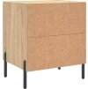 Noční stolky 2 ks 40 x 35 x 47,5 cm kompozitní dřevo [827335] (Barva Kouřový dub)
