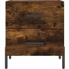 Noční stolky 2 ks 40 x 35 x 47,5 cm kompozitní dřevo [827335] (Barva Kouřový dub)