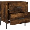 Noční stolky 2 ks 40 x 35 x 47,5 cm kompozitní dřevo [827335] (Barva Kouřový dub)