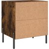 Noční stolky 2 ks 40 x 35 x 47,5 cm kompozitní dřevo [827335] (Barva Kouřový dub)