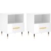 Noční stolky 2 ks 40 x 35 x 47,5 cm kompozitní dřevo [827389] (Barva Bílá)
