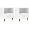 Noční stolky 2 ks 40 x 35 x 47,5 cm kompozitní dřevo [827389] (Barva Bílá)