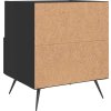 Noční stolky 2 ks 40x35x47,5 cm kompozitní dřevo [827375] (Barva Černá)
