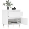Noční stolky 2 ks 40 x 35 x 50 cm kompozitní dřevo [830657] (Barva Bílá s vysokým leskem)
