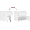 Noční stolky 2 ks 40 x 35 x 50 cm kompozitní dřevo [830657] (Barva Bílá s vysokým leskem)