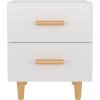 Noční stolky 2 ks 40 x 35 x 47,5 cm [811983] (Barva Bílá s vysokým leskem)