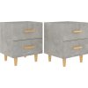 Noční stolky 2 ks 40 x 35 x 47,5 cm [811983] (Barva Bílá s vysokým leskem)