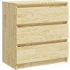 Noční stolky 2 ks 60 x 36 x 64 cm masivní borovice [3093547] (Barva Přírodní)
