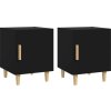 Noční stolky 2 ks kompozitní dřevo [812045] (Barva Černá)