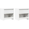 Noční stolky 2 ks 40 x 30 x 39 cm kompozitní dřevo [803460] (Barva šedá s vysokým leskem)