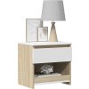 Noční stolky 2 ks 40 x 30 x 39 cm kompozitní dřevo [803460] (Barva šedá s vysokým leskem)