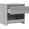 Noční stolky 2 ks 40 x 30 x 39 cm kompozitní dřevo [803460] (Barva šedá s vysokým leskem)