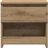 Noční stolky 2 ks 40 x 30 x 39 cm kompozitní dřevo [803460] (Barva šedá s vysokým leskem)
