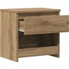 Noční stolky 2 ks 40 x 30 x 39 cm kompozitní dřevo [803460] (Barva šedá s vysokým leskem)