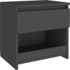 Noční stolky 2 ks 40 x 30 x 39 cm kompozitní dřevo [803460] (Barva šedá s vysokým leskem)