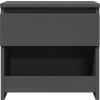 Noční stolky 2 ks 40 x 30 x 39 cm kompozitní dřevo [803460] (Barva šedá s vysokým leskem)