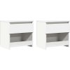 Noční stolky 2 ks 40 x 30 x 39 cm kompozitní dřevo [803460] (Barva šedá s vysokým leskem)