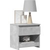 Noční stolky 2 ks 40 x 30 x 39 cm kompozitní dřevo [803460] (Barva šedá s vysokým leskem)