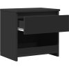 Noční stolky 2 ks 40 x 30 x 39 cm kompozitní dřevo [803460] (Barva šedá s vysokým leskem)