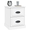Noční stolky 2 ks 39 x 39 x 47,5 cm kompozitní dřevo [816145] (Barva Bílá)