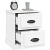 Noční stolky 2 ks 39 x 39 x 47,5 cm kompozitní dřevo [816145] (Barva Bílá)