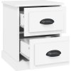 Noční stolky 2 ks 39 x 39 x 47,5 cm kompozitní dřevo [816145] (Barva Bílá)