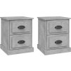 Noční stolky 2 ks 39 x 39 x 47,5 cm kompozitní dřevo [816145] (Barva Bílá)