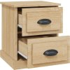 Noční stolky 2 ks 39 x 39 x 47,5 cm kompozitní dřevo [816145] (Barva Bílá)