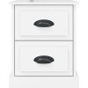 Noční stolky 2 ks 39 x 39 x 47,5 cm kompozitní dřevo [816145] (Barva Bílá)
